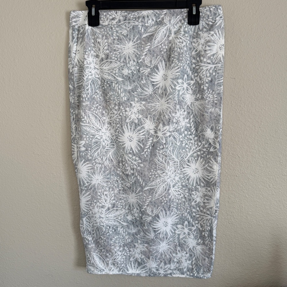 Rip Skirt Womens XL Gray‎ Floral Wrap Skirt Swim Cover Up Beach Pockets Travel